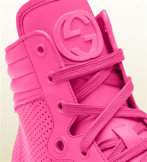 gucci pink neon sneakers|Gucci sneakers pink bottom.